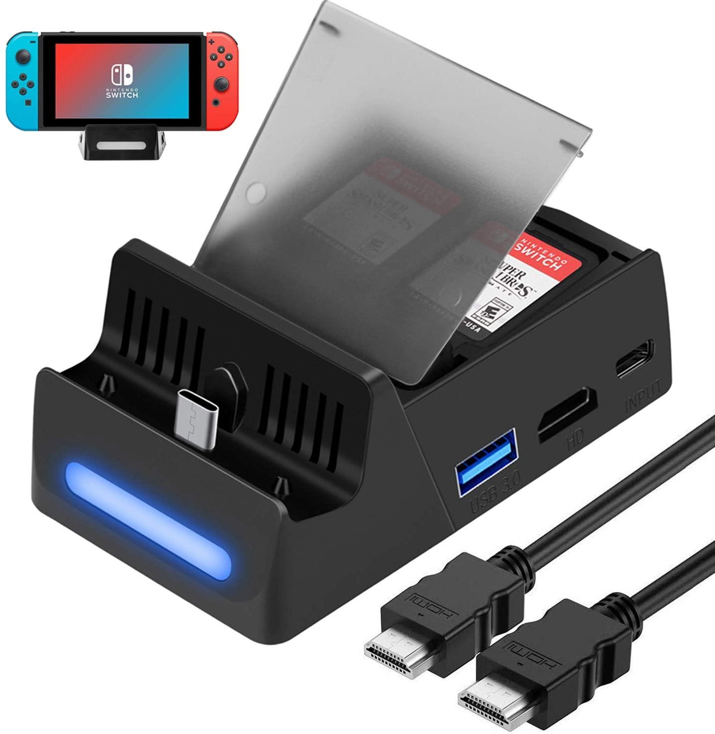Skibform valgfri Uforglemmelig Dock for Nintendo Switch, Mini Charging Station with HDMI Cable – HeysTop  Online